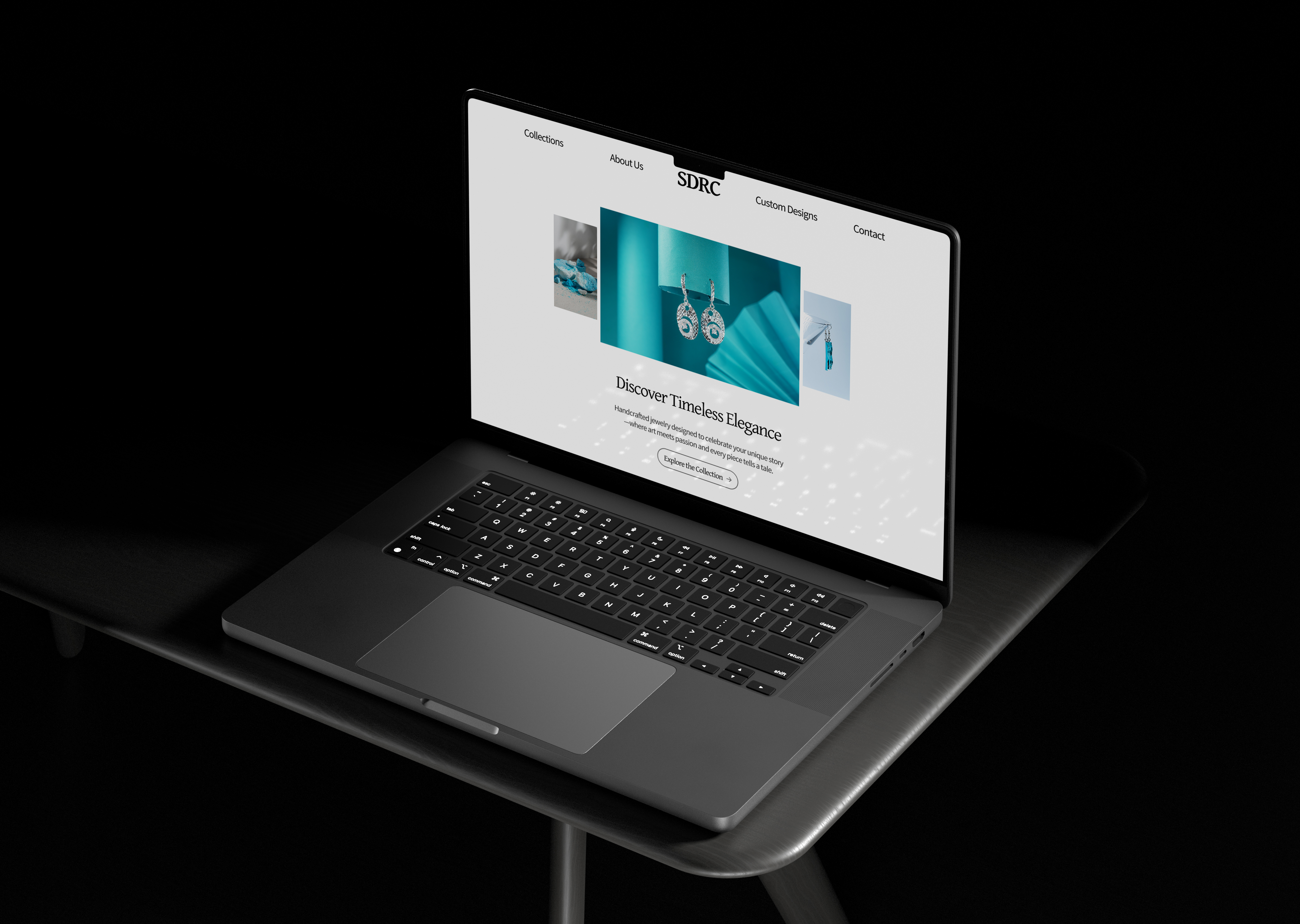 half closed laptop in a dark room